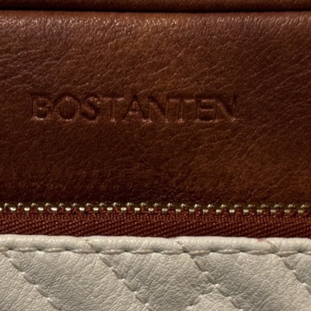 Crossbody Quilted Cream and Brown Bag‎ Adjustable Strap - Picture 5 of 7